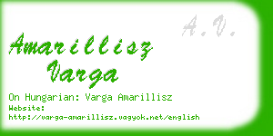 amarillisz varga business card